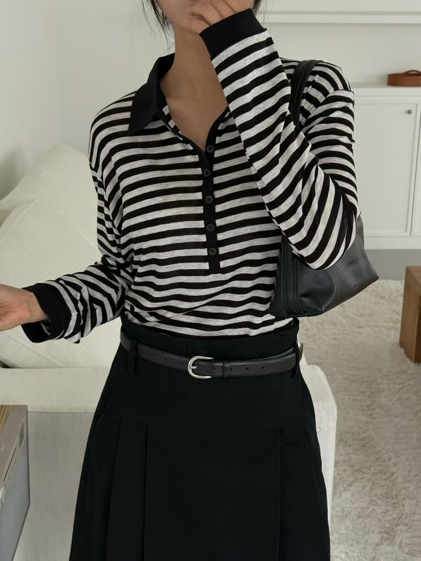 BINUS東大門實拍女士新款真品人氣推薦時尚熱賣休閑長袖T恤BINUS長袖T恤圖色2
