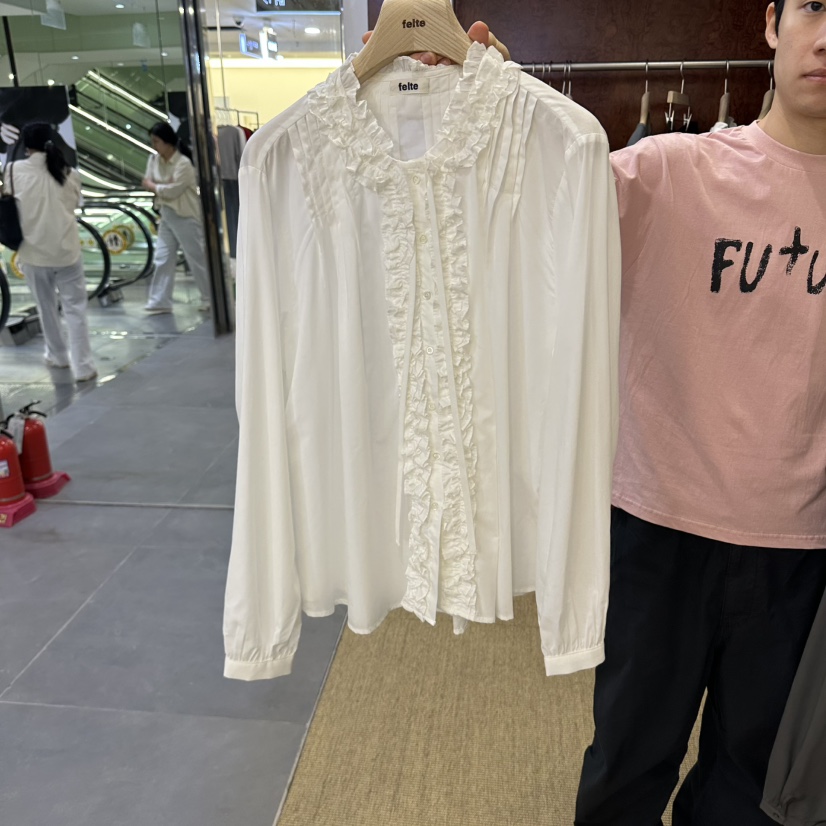 FELTE東大門直郵女裝新款時尚推薦人氣真品熱賣襯衫蕾絲衫FELTE襯衫/蕾絲衫圖色1