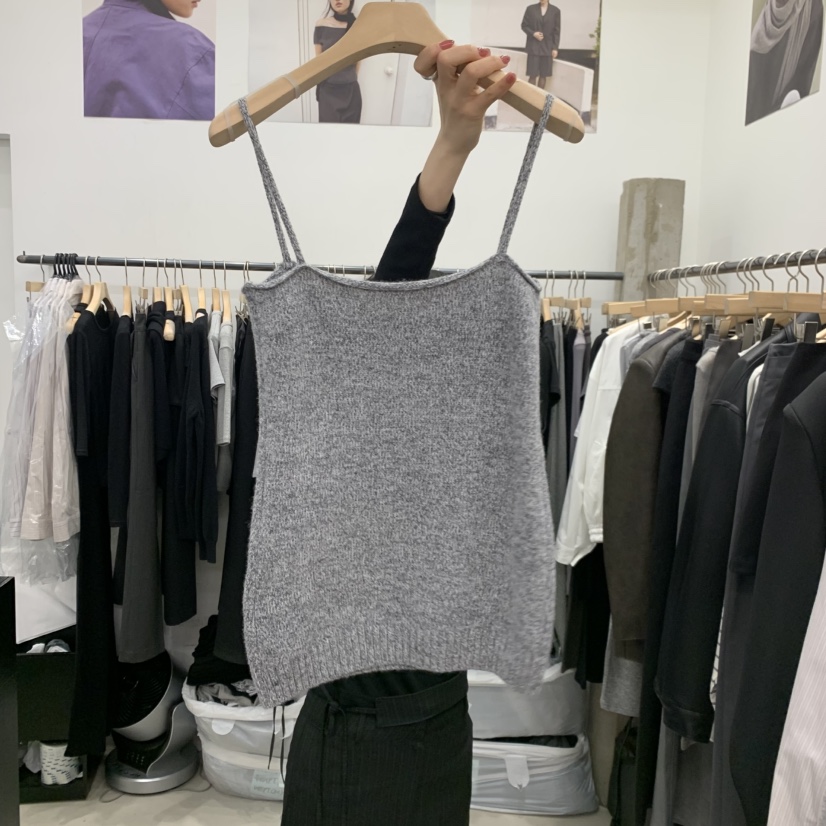 RECOVER東大門實拍女士新品時尚人氣休閑熱賣吊帶背心口袋RECOVER/MOMENT吊帶/背心