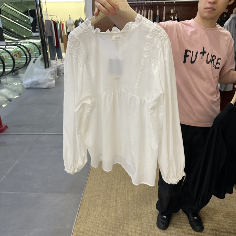 FELTE韓國代購女裝新品熱賣時尚休閑推薦人氣真品襯衫蕾絲衫FELTE襯衫/蕾絲衫