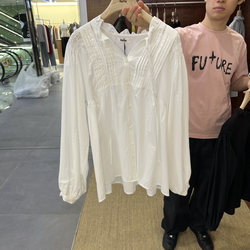 FELTE韓國代購女裝新品熱賣時尚休閑推薦人氣真品襯衫蕾絲衫FELTE襯衫/蕾絲衫圖色1