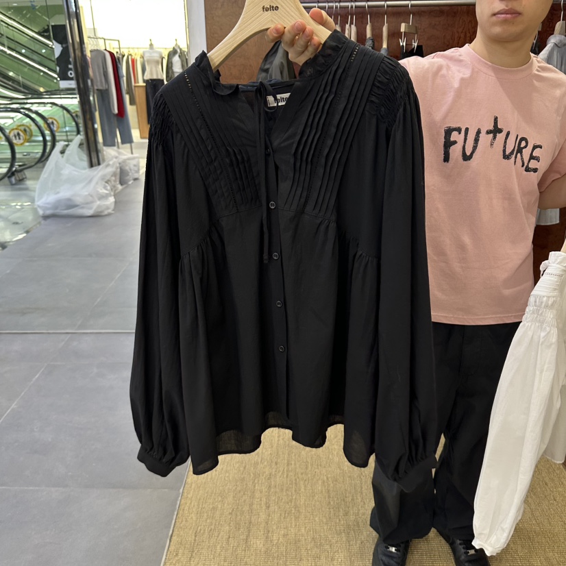 FELTE韓國代購女裝新品熱賣時尚休閑推薦人氣真品襯衫蕾絲衫FELTE襯衫/蕾絲衫圖色2