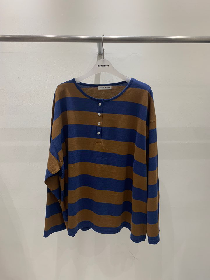 GOBSLMURI-곱슬머리-T東大門實拍女裝新品真品長袖T恤條紋GOBSLMURI-2件起長袖T恤圖色2