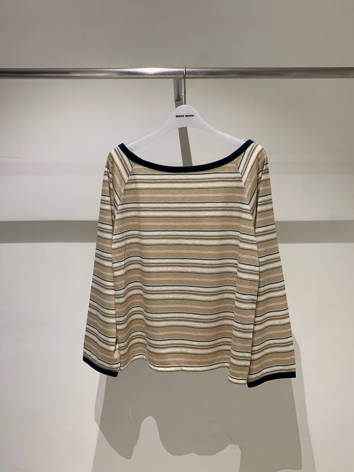 GOBSLMURI-곱슬머리-T東大門直郵女裝新品休閑長袖T恤露肩GOBSLMURI-2件起長袖T恤圖色1