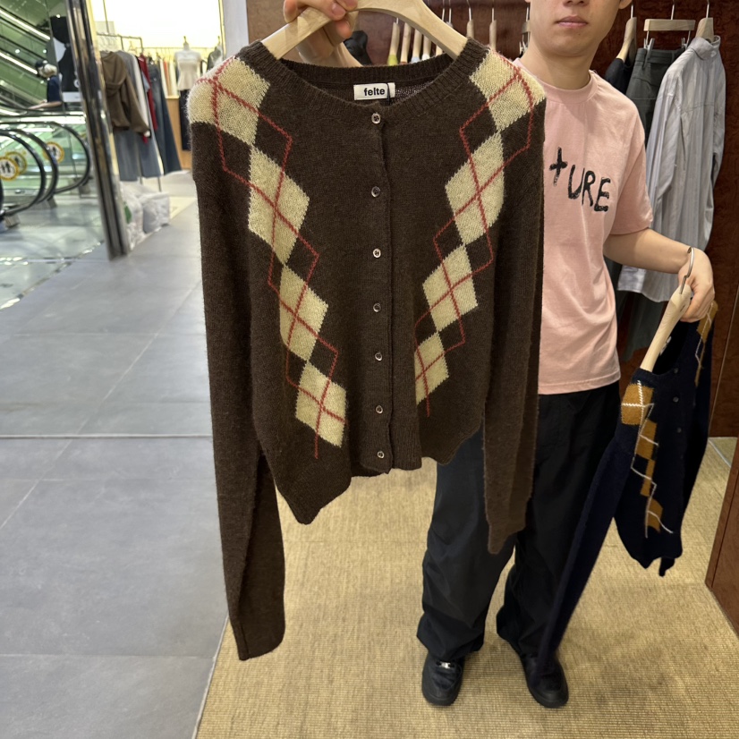 FELTE韓國直郵女裝新品推薦時尚休閑真品人氣熱賣針織衫開衫FELTE針織衫圖色2