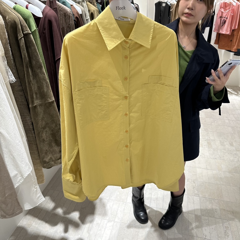 FLEEK東大門直郵女裝新品真品推薦人氣休閑襯衫蕾絲衫口袋FLEEK襯衫/蕾絲衫圖色3