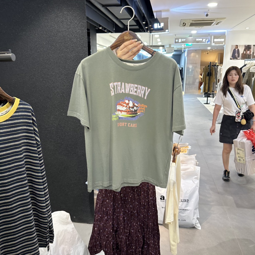 X韓國代購女士新款真品休閑時尚人氣推薦熱賣T恤HoneyT恤圖色2