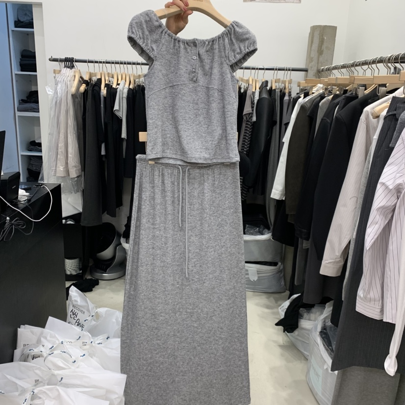 RECOVER韓國代購女士新品熱賣推薦真品休閑人氣時尚長裙RECOVER/MOMENT長裙