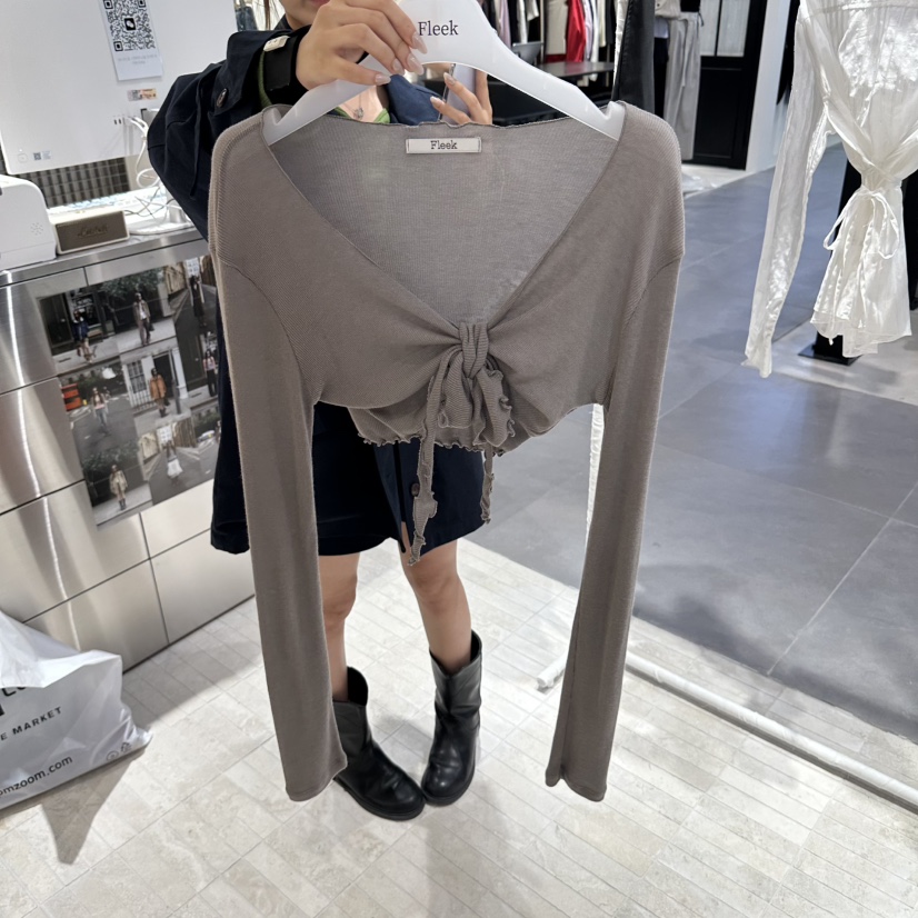 FLEEK東大門直郵女士新品熱賣時尚人氣推薦真品休閑開衫FLEEK開衫圖色2灰色