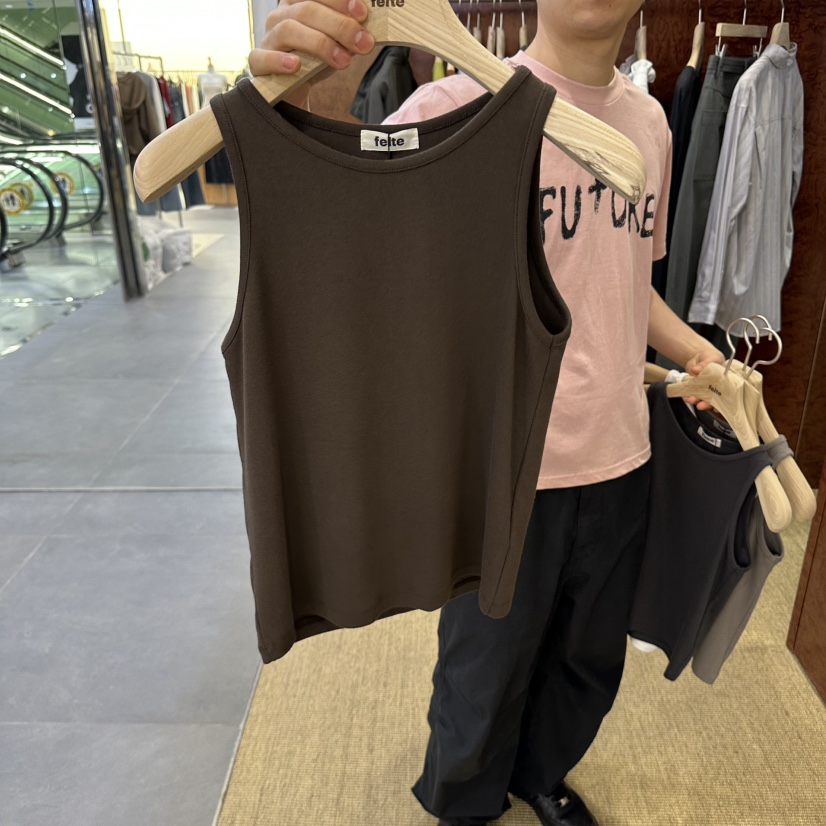 FELTE東大門直郵女裝新款真品熱賣時尚休閑人氣推薦T恤無袖FELTET恤圖色4