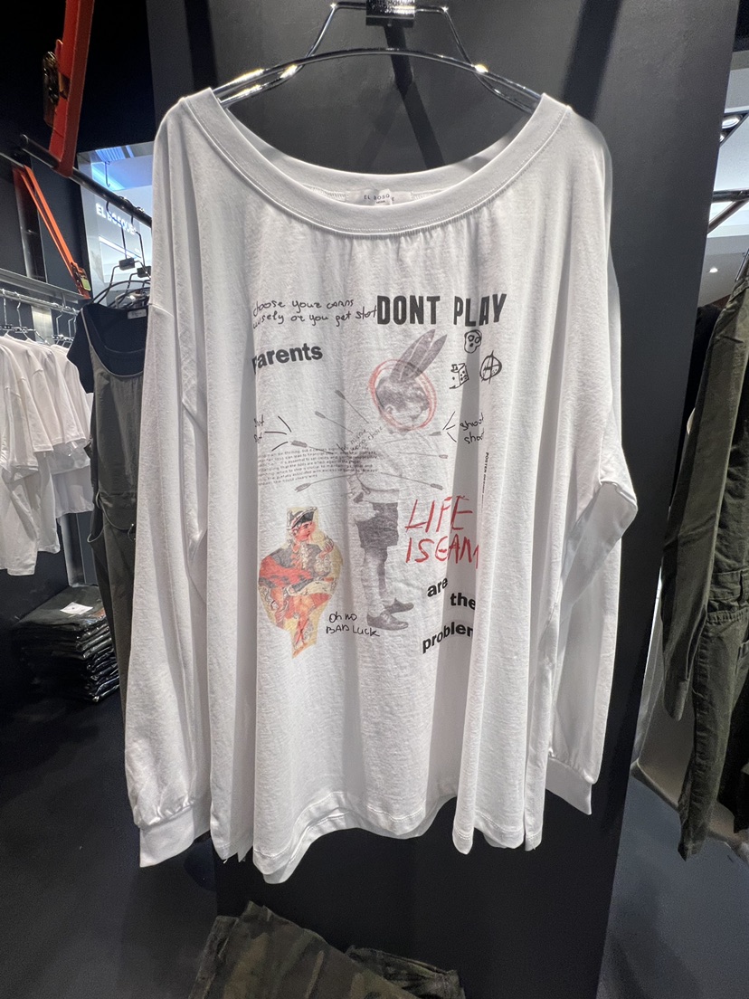 EL BOSQUE韓國直郵女裝新品真品休閑人氣時尚熱賣長袖T恤EL BOSQUE長袖T恤圖色1