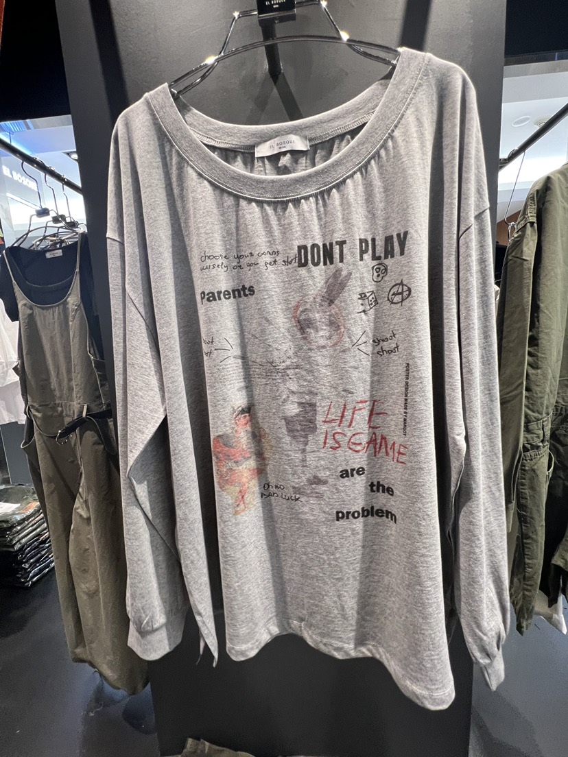 EL BOSQUE韓國直郵女裝新品真品休閑人氣時尚熱賣長袖T恤EL BOSQUE長袖T恤圖色4