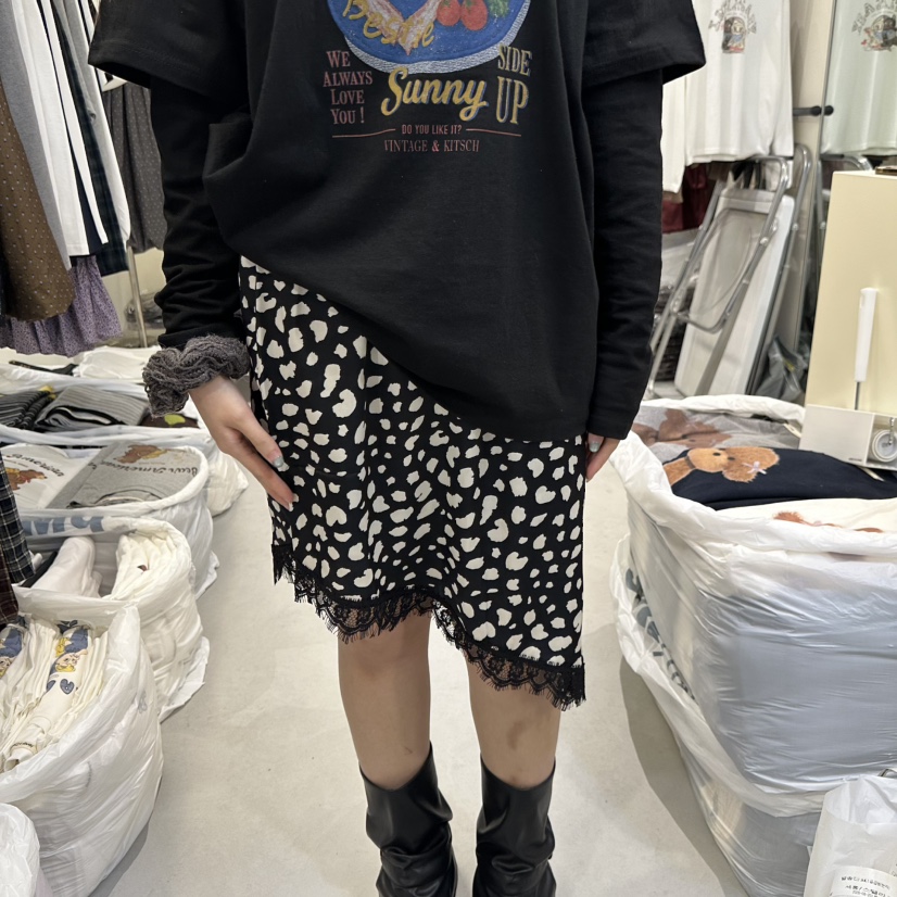 X東大門代購女裝新品推薦真品時尚熱賣人氣半身裙中短裙豹紋Honey半身裙/中短裙圖色2