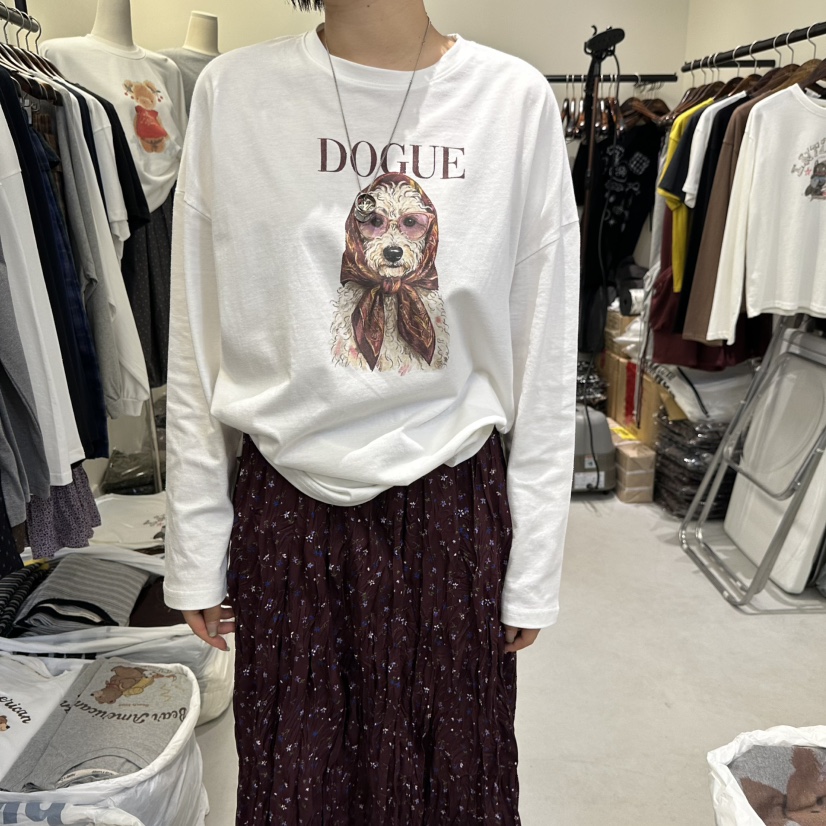 X韓國代購女裝新品休閑真品人氣推薦熱賣時尚長袖T恤Honey長袖T恤圖色1