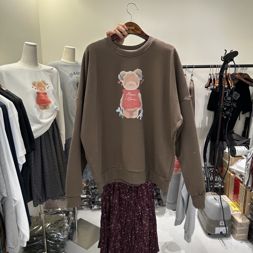 X東大門實拍女士新品推薦真品人氣時尚休閑熱賣衛衣Honey衛衣圖色2