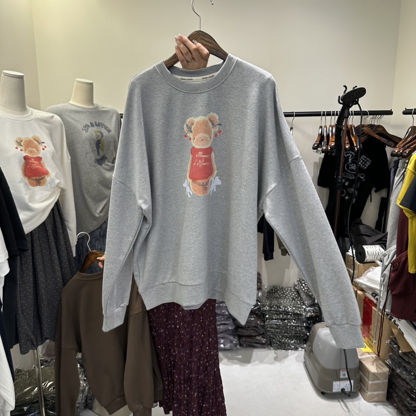 X東大門實拍女士新品推薦真品人氣時尚休閑熱賣衛衣Honey衛衣圖色3