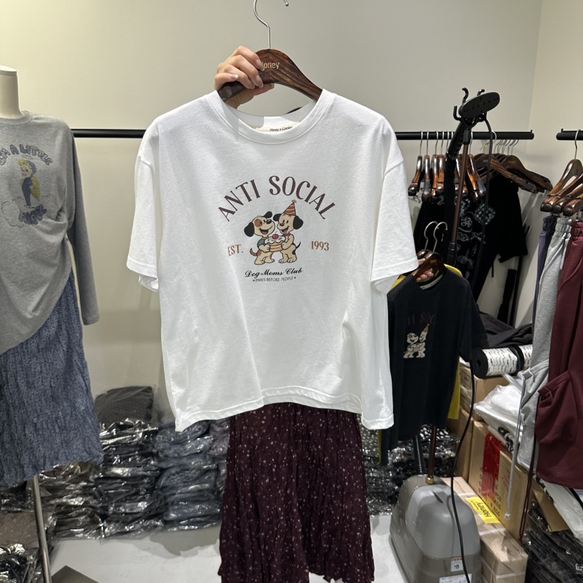 X東大門代購女裝新款時尚熱賣休閑人氣推薦真品T恤HoneyT恤圖色2