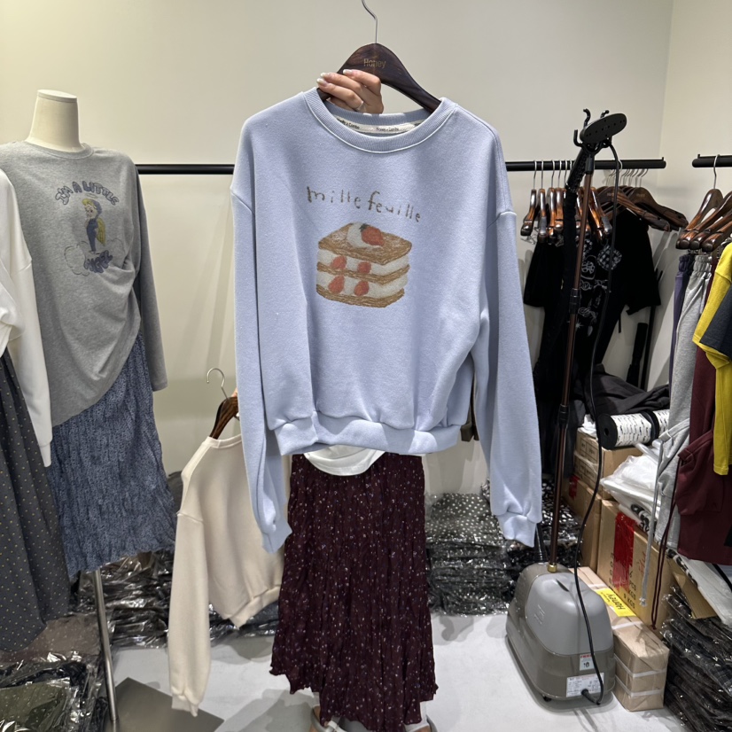 X韓國代購女裝新品真品推薦熱賣時尚休閑人氣衛衣Honey衛衣圖色2
