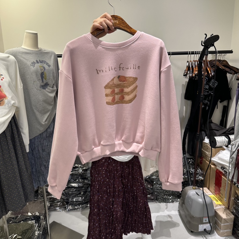 X韓國代購女裝新品真品推薦熱賣時尚休閑人氣衛衣Honey衛衣圖色3