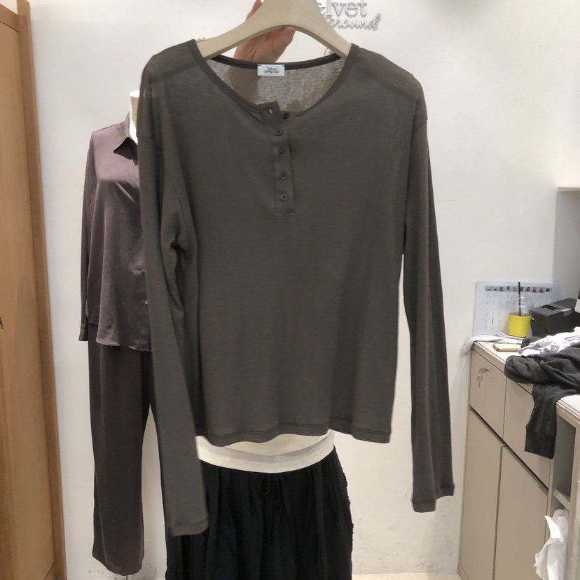 VELVET UNDERGROUND東大門代購女裝新品推薦時尚長袖T恤VELVET UNDERGROUND長袖T恤圖色4