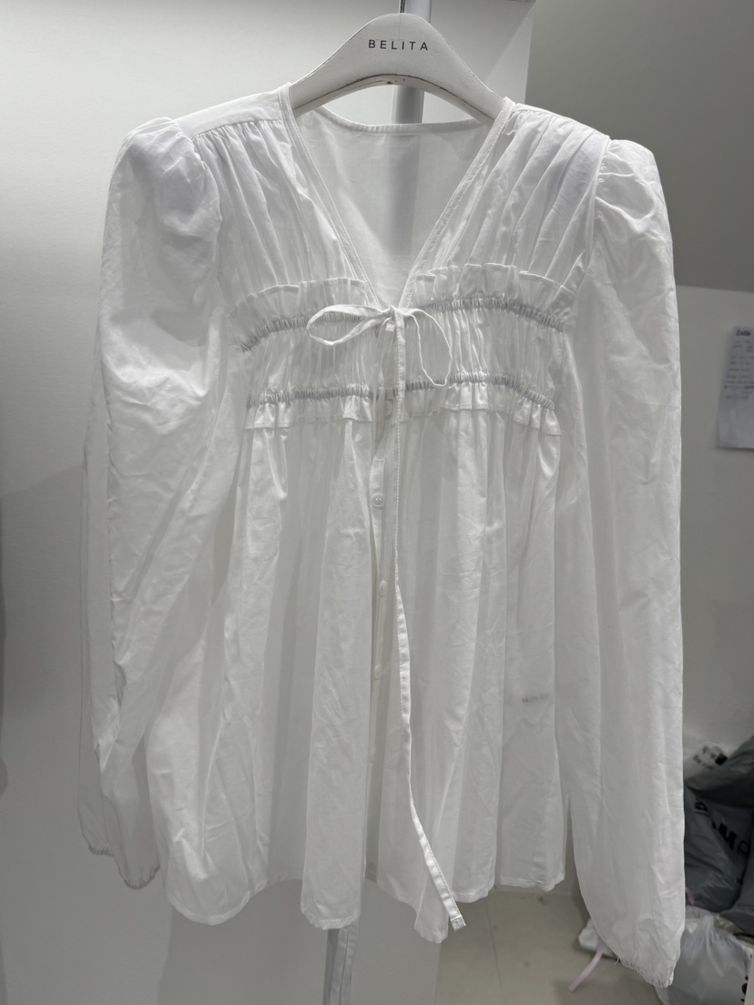 BELITA-L東大門直郵女裝新款熱賣推薦真品襯衫蕾絲衫緞帶BELITA襯衫/蕾絲衫圖色1
