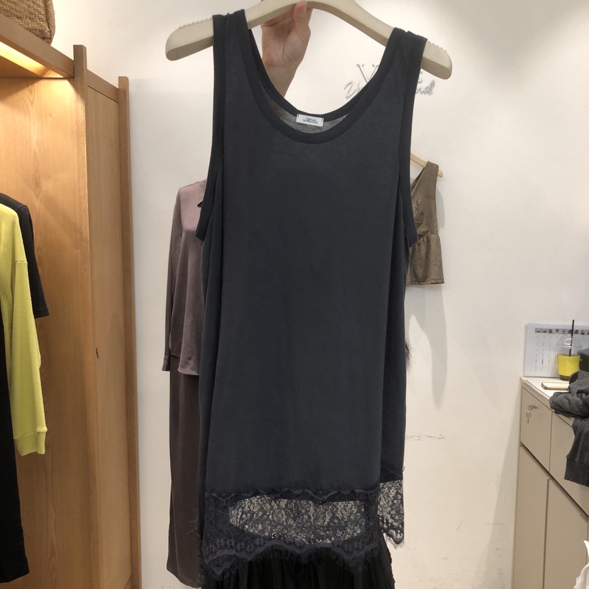 VELVET UNDERGROUND東大門實拍女士新款時尚連衣裙蕾絲無袖VELVET UNDERGROUND連衣裙圖色2