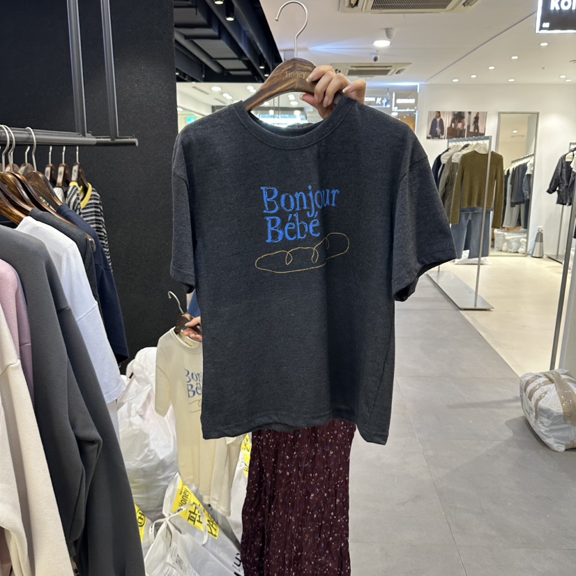 X東大門代購女士新款推薦時尚熱賣人氣真品休閑T恤HoneyT恤圖色2墨