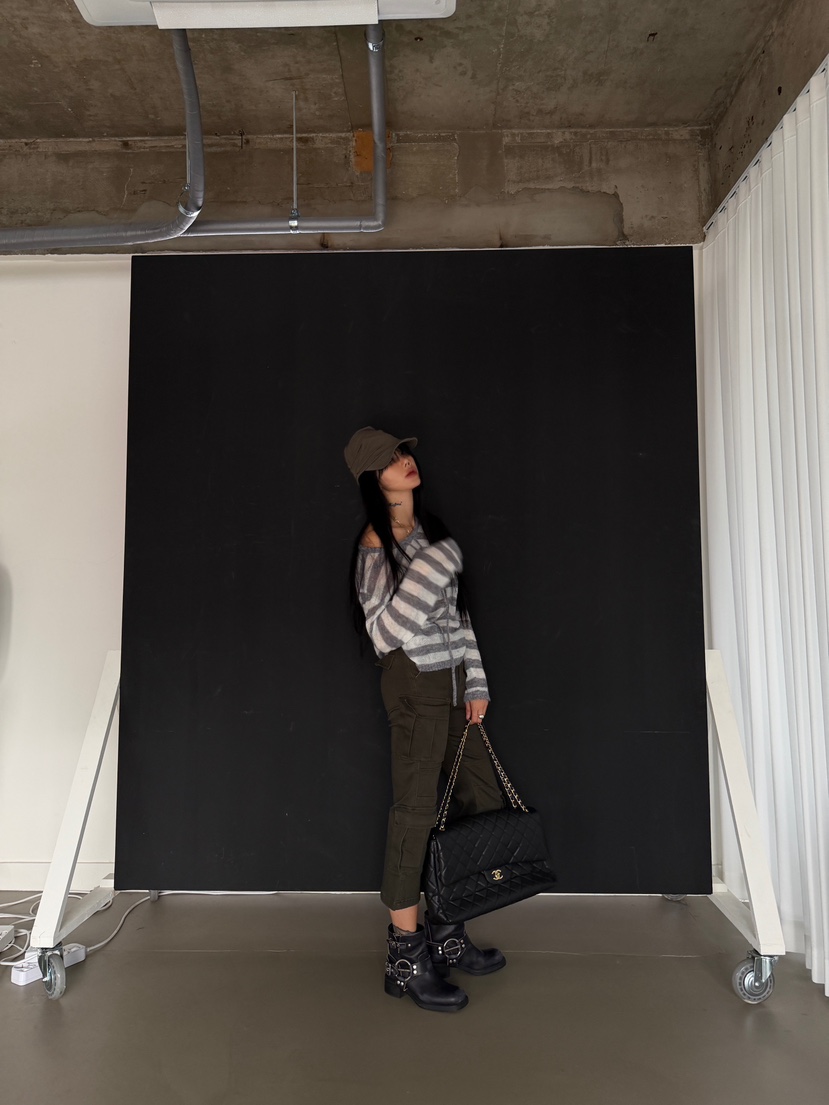 ABBEYLEE東大門實拍女裝新款時尚休閑熱賣真品針織衫條紋ABBEYLEE針織衫