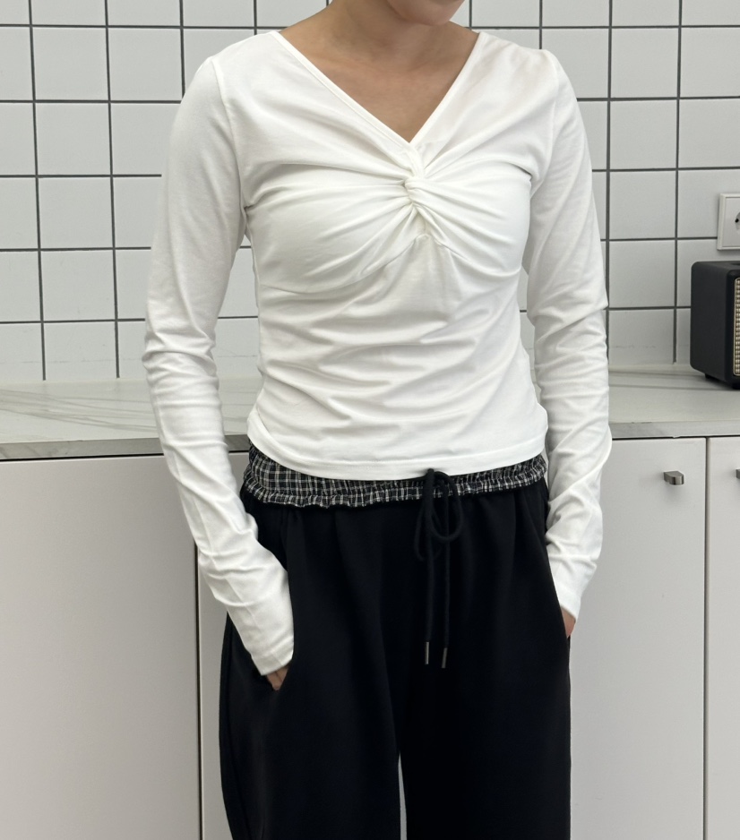 LEEHEE東大門實拍女裝新品時尚真品推薦休閑長袖T恤兩面穿LEEHEE長袖T恤