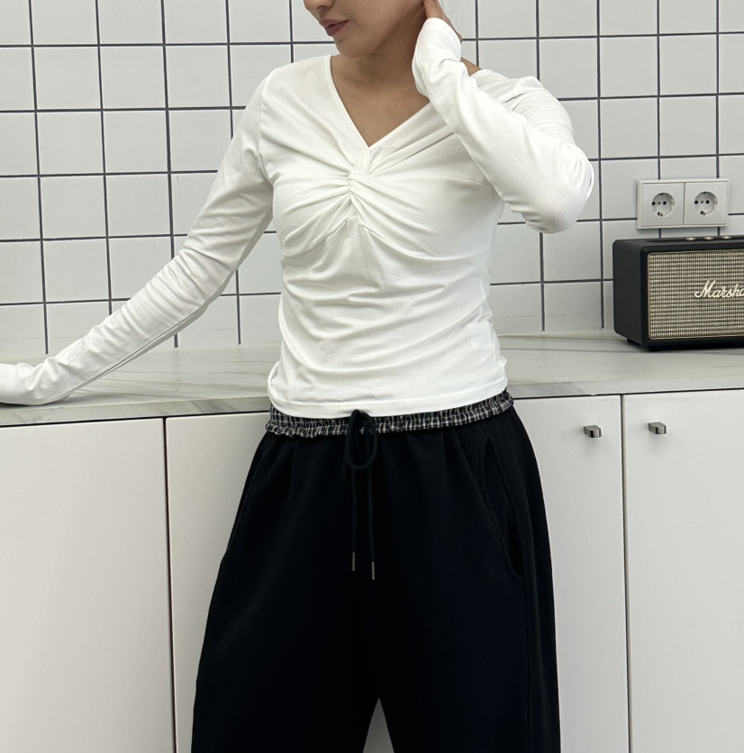 LEEHEE東大門實拍女裝新品時尚真品推薦休閑長袖T恤兩面穿LEEHEE長袖T恤
