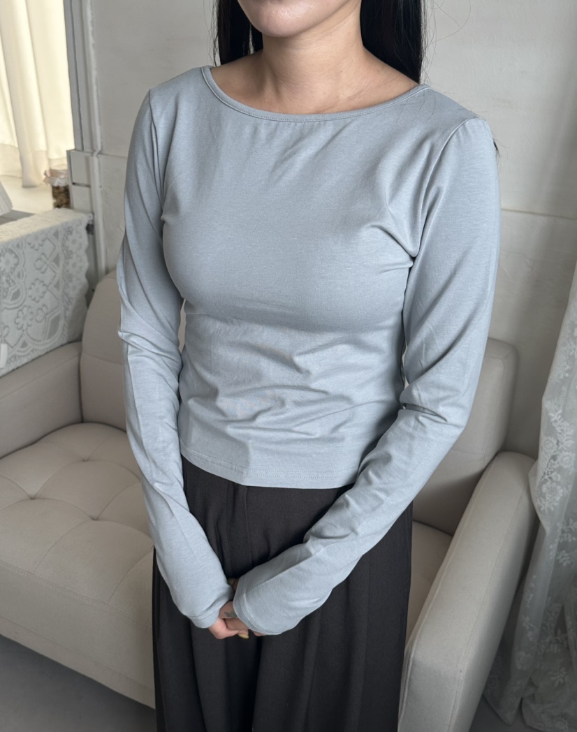 LEEHEE東大門實拍女裝新品時尚真品推薦休閑長袖T恤兩面穿LEEHEE長袖T恤