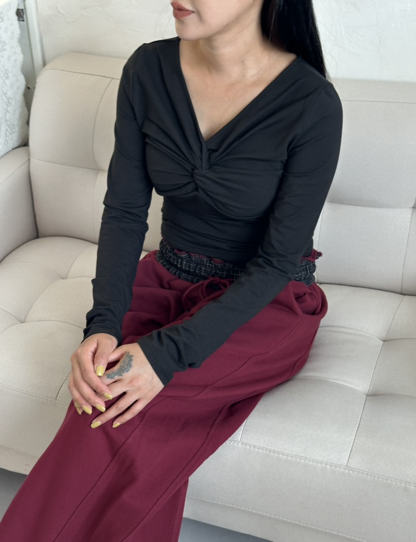 LEEHEE東大門實拍女裝新品時尚真品推薦休閑長袖T恤兩面穿LEEHEE長袖T恤