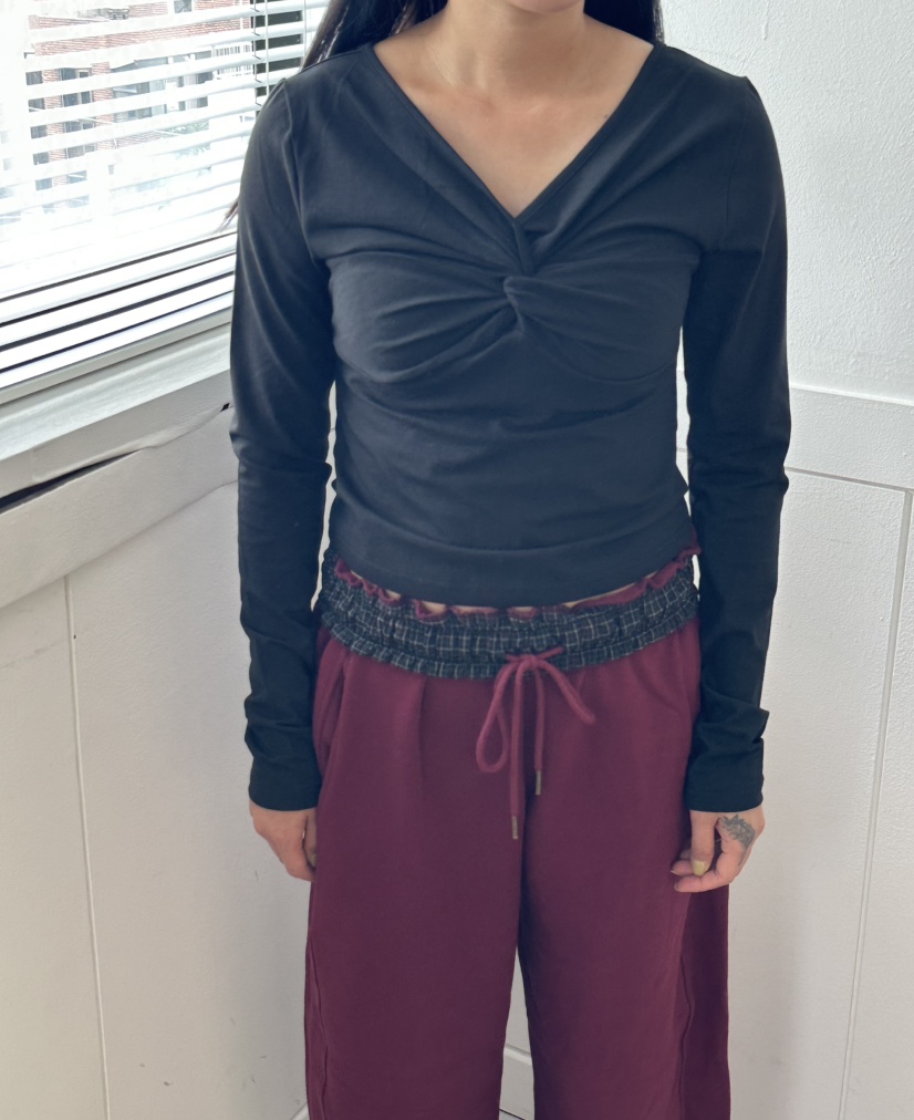 LEEHEE東大門實拍女裝新品時尚真品推薦休閑長袖T恤兩面穿LEEHEE長袖T恤