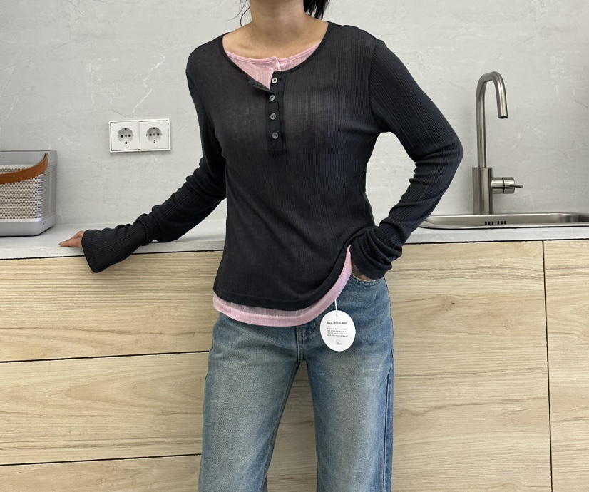 LEEHEE韓國直郵女裝新品人氣真品熱賣推薦休閑時尚長袖T恤LEEHEE長袖T恤