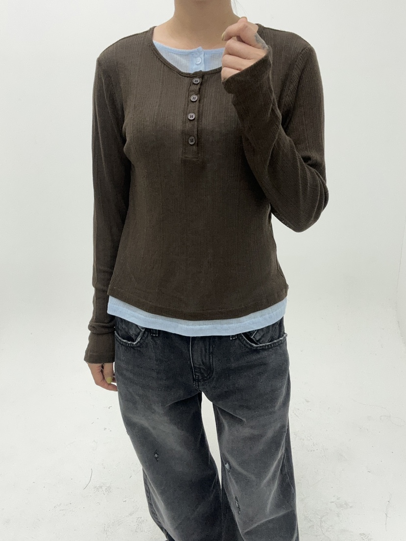 LEEHEE韓國直郵女裝新品人氣真品熱賣推薦休閑時尚長袖T恤LEEHEE長袖T恤