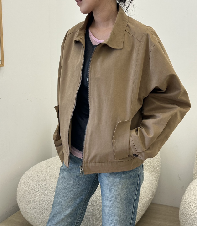 LEEHEE東大門代購女士新款真品時尚人氣推薦夾克拉鏈翻領LEEHEE夾克