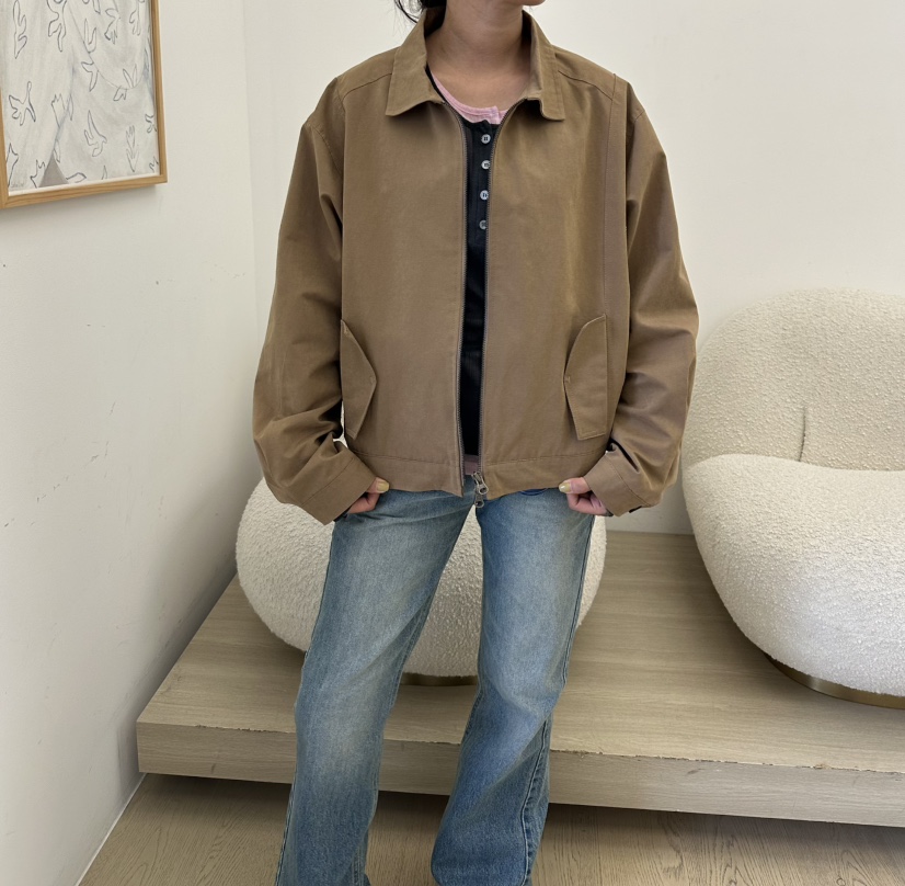 LEEHEE東大門代購女士新款真品時尚人氣推薦夾克拉鏈翻領LEEHEE夾克