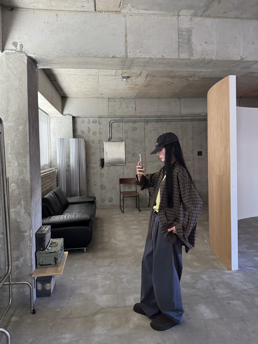 LOVE LETTER韓國代購女士新款休閑人氣真品推薦休閑褲褶皺LOVE LETTER休閑褲