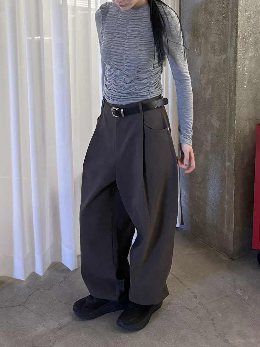 LOVE LETTER韓國代購女士新款休閑人氣真品推薦休閑褲褶皺LOVE LETTER休閑褲