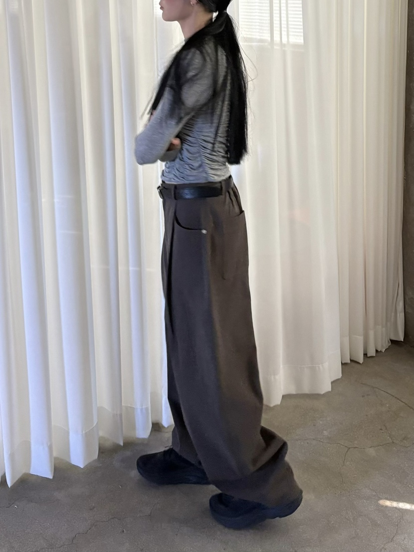 LOVE LETTER韓國代購女士新款休閑人氣真品推薦休閑褲褶皺LOVE LETTER休閑褲