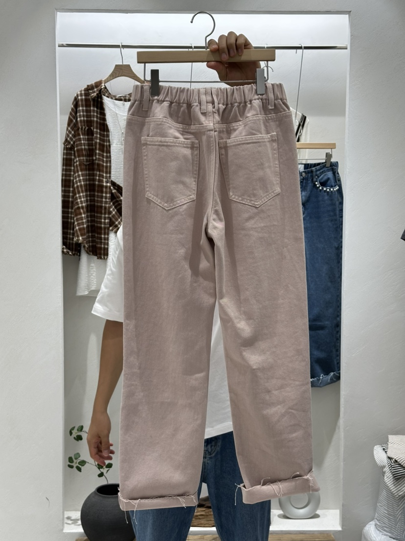 RE:FRESH-L東大門代購女士新款真品時尚休閑人氣牛仔褲珍珠RE:FRESH-L牛仔褲