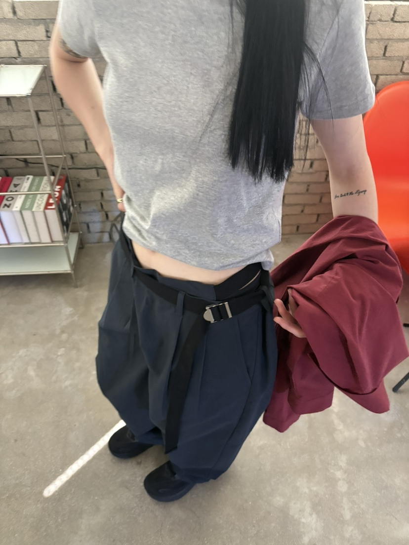 LOVE LETTER東大門代購女裝新品休閑時尚推薦休閑褲腰帶LOVE LETTER休閑褲