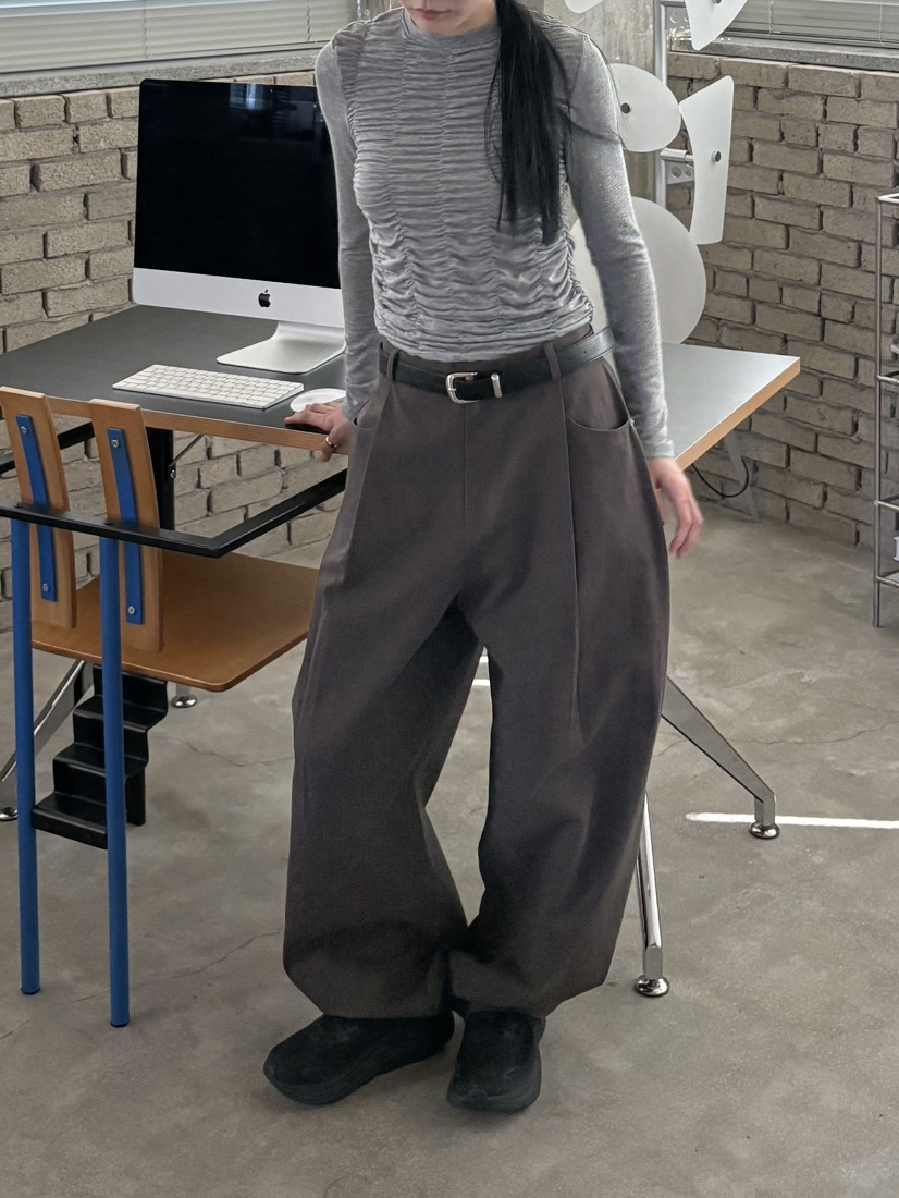 LOVE LETTER韓國直郵女裝新品真品熱賣休閑長袖T恤天絲褶皺LOVE LETTER長袖T恤