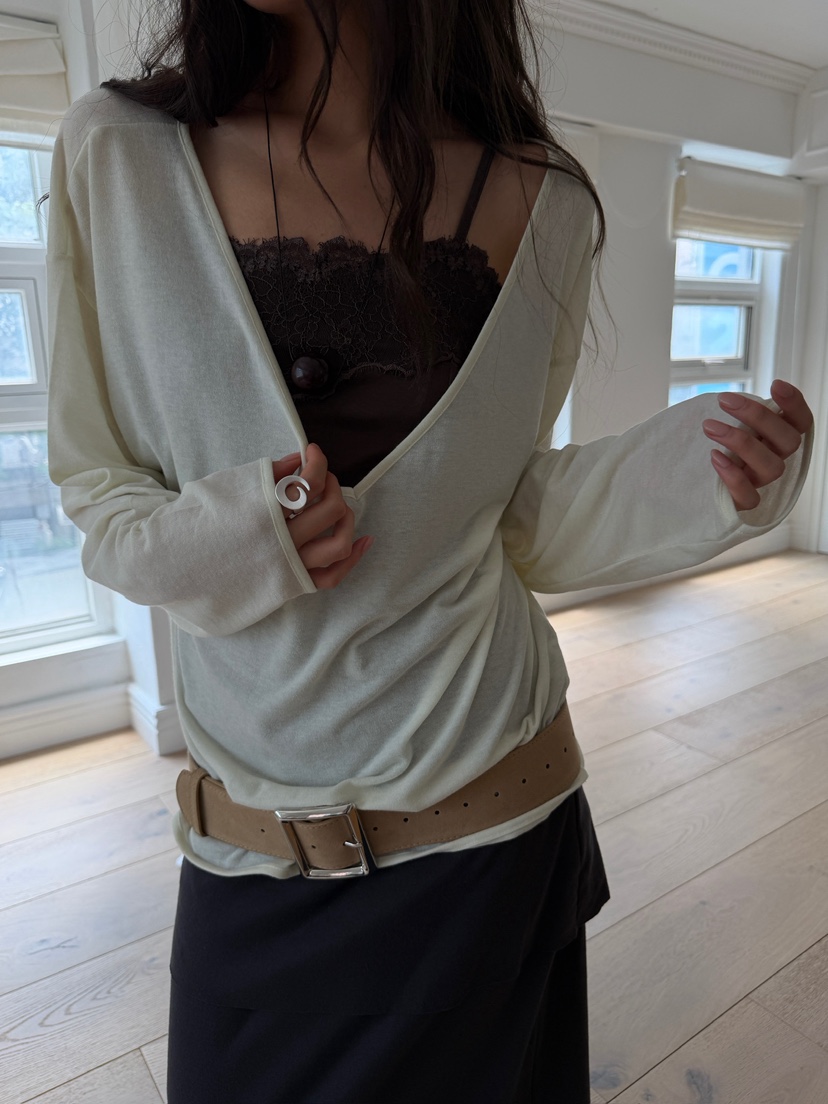 AWESOME SAUCE東大門直郵女裝新款時尚推薦休閑熱賣長袖T恤AWESOME SAUCE長袖T恤圖色4