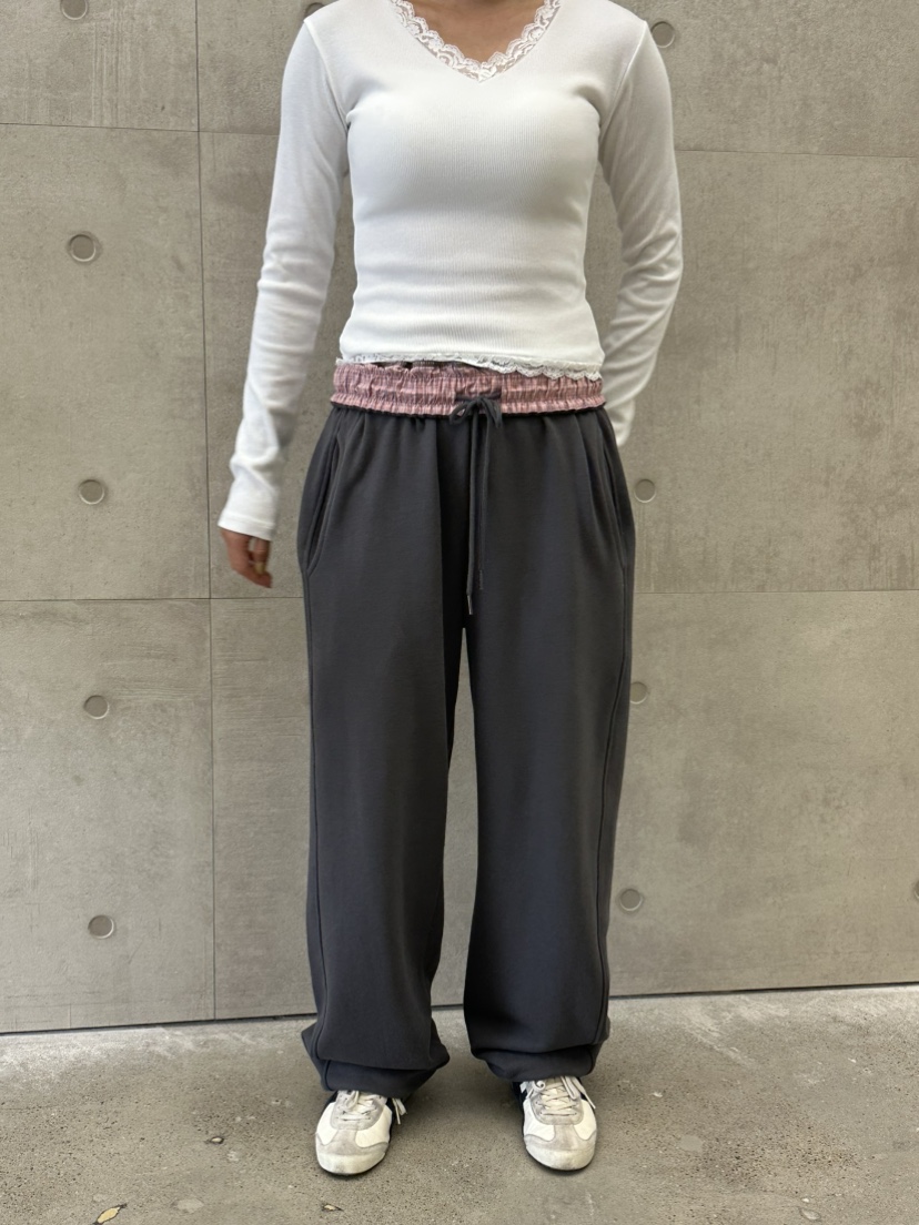 LEEHEE韓國直郵女士新品人氣熱賣休閑推薦休閑褲格子運動LEEHEE休閑褲