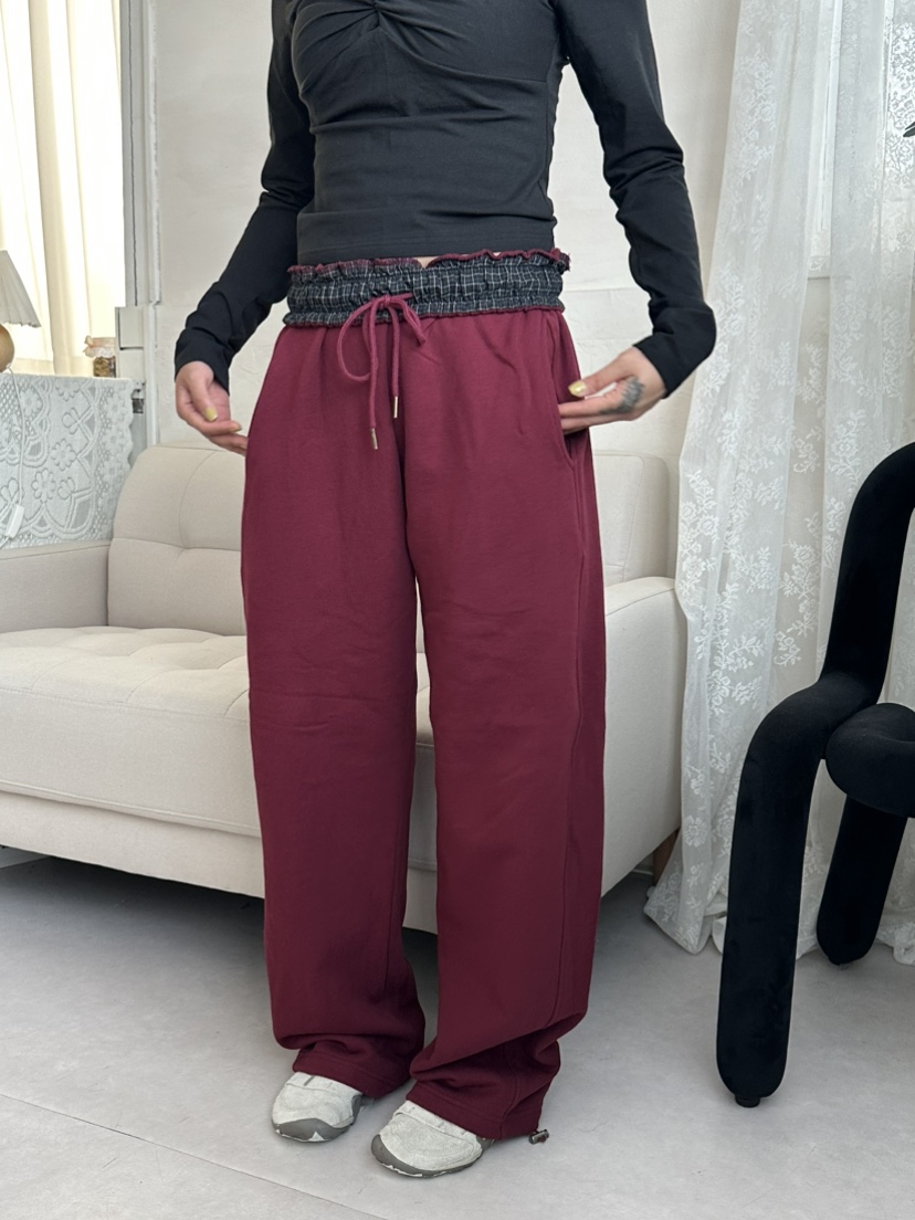 LEEHEE韓國直郵女士新品人氣熱賣休閑推薦休閑褲格子運動LEEHEE休閑褲
