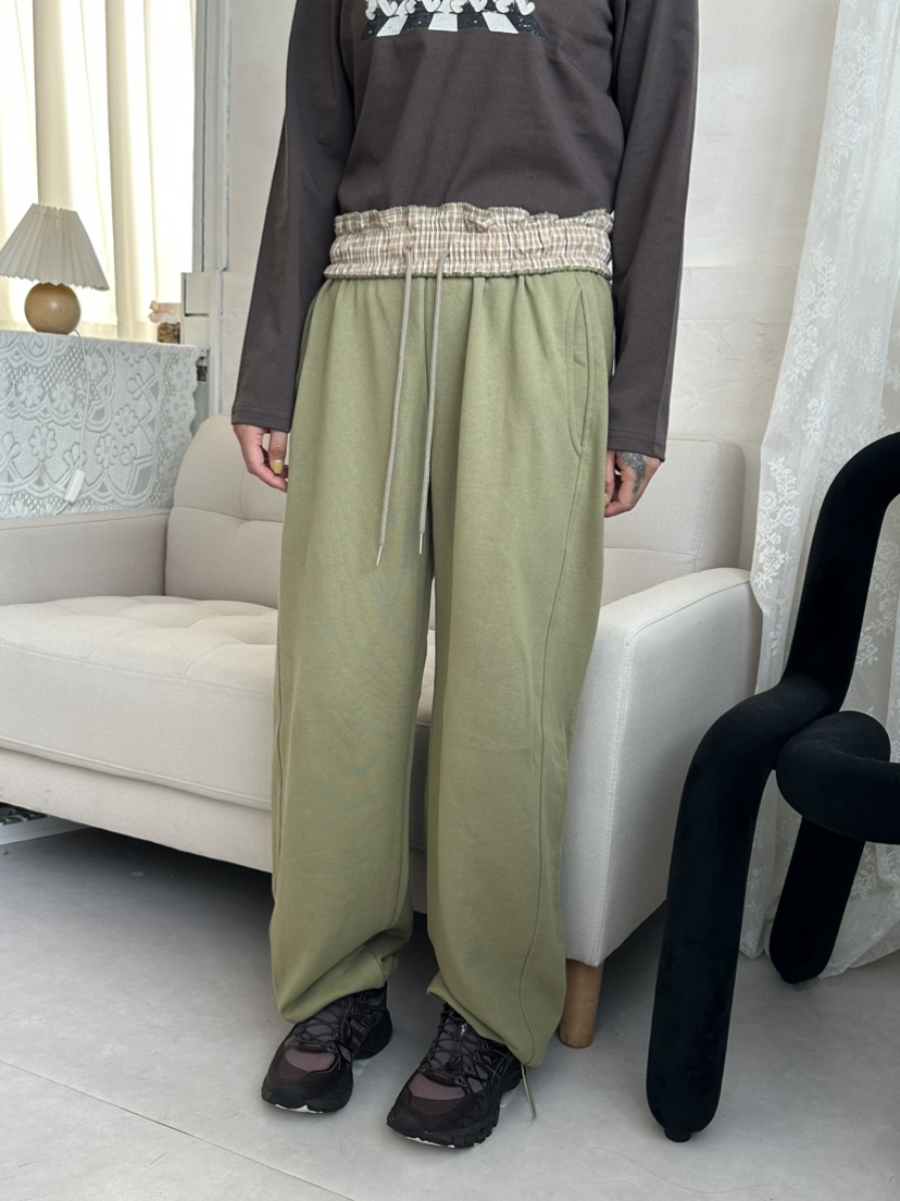 LEEHEE韓國直郵女士新品人氣熱賣休閑推薦休閑褲格子運動LEEHEE休閑褲