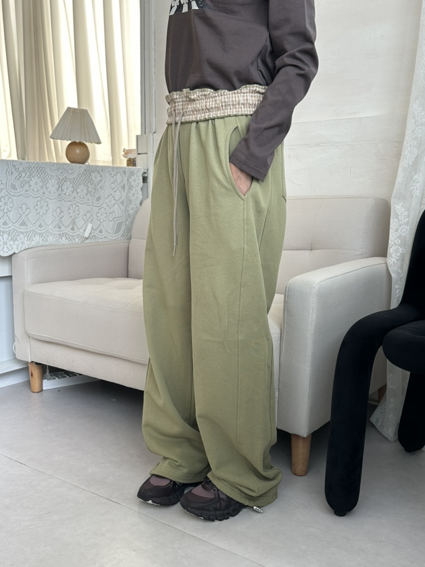 LEEHEE韓國直郵女士新品人氣熱賣休閑推薦休閑褲格子運動LEEHEE休閑褲