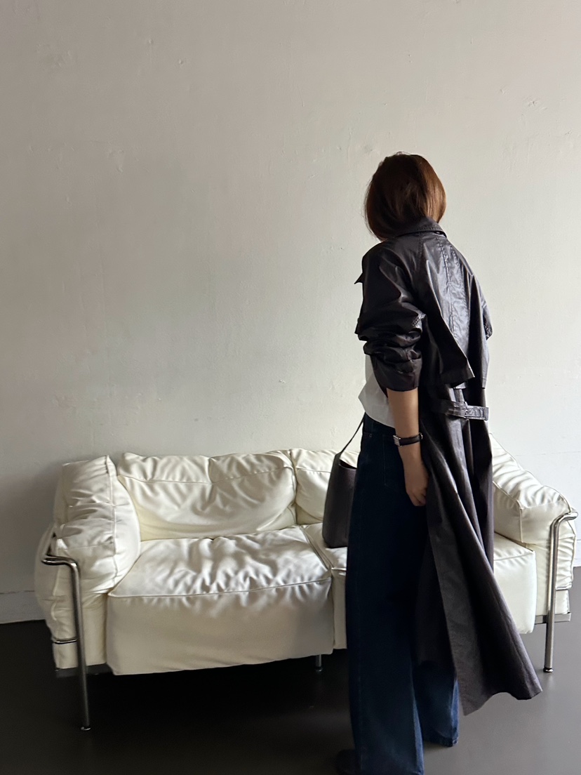 2ND GATE東大門實拍女士新品真品推薦休閑長款風衣含腰帶2ND GATE長款風衣