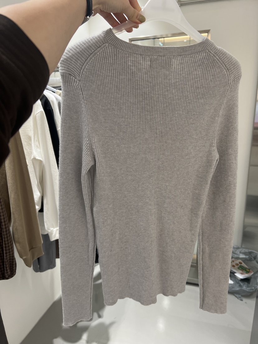 MOMENTUM韓國直郵女裝新款時尚熱賣推薦人氣開衫修身羅紋MOMENTUM開衫